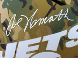 Joe Namath Signed NY Jets F/S Camo Speed Authentic Helmet- JSA W *White