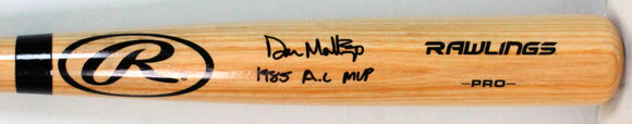 Don Mattingly Autographed Blonde Rawlings Pro Baseball Bat w/MVP-Beckett W Hologram *Black