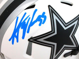 Leighton Vander Esch Autographed Dallas Cowboys Lunar Mini Helmet-Fanatics *Blue