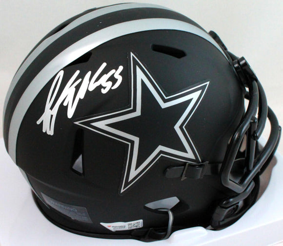 Leighton Vander Esch Autographed Dallas Cowboys Eclipse Mini Helmet-Fanatics *Silver