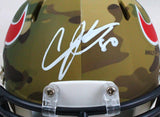 Andre Johnson Autographed Houston Texans Camo Speed Mini Helmet - JSA W Auth *White