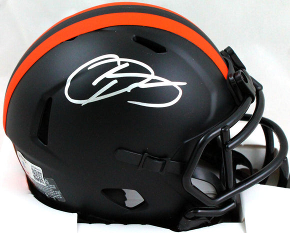 Odell Beckham Signed Cleveland Browns Eclipse Speed Mini Helmet-Beckett W Hologram *Silver