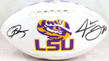 Jarvis Landry/Odell Beckham Autographed LSU Tigers Logo Football-Beckett W Holo *Black