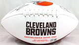 Jarvis Landry/Odell Beckham Autographed Browns Logo Football-Beckett W Holo *Black