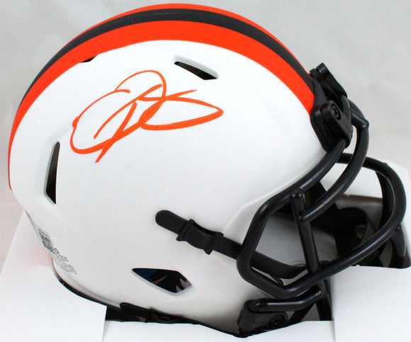 Odell Beckham Signed Cleveland Browns Lunar Speed Mini Helmet-Beckett W Hologram *Orange