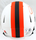 Odell Beckham Signed Cleveland Browns Lunar Speed Mini Helmet-Beckett W Hologram *Orange