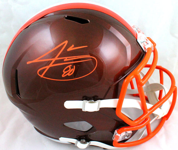Jarvis Landry Autographed Cleveland Browns F/S Flash Speed Helmet-Beckett W Hologram *Orange