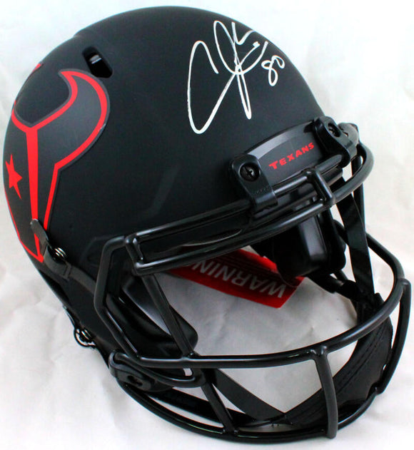 Andre Johnson Autographed Houston Texans F/S Eclipse Speed Authentic Helmet-JSA W Auth *Silver Image 1