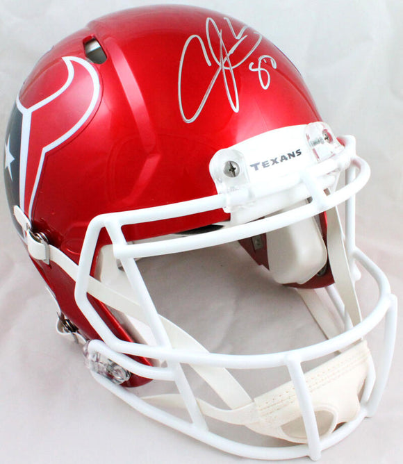 Andre Johnson Autographed Houston Texans F/S Flash Speed Authentic Helmet-JSA W Auth *Silver Image 1