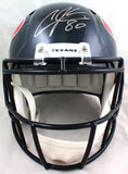 Andre Johnson Autographed Houston Texans F/S Speed Helmet-JSA W Auth *Silver Image 3