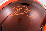 Odell Beckham Autographed Cleveland Browns F/S Flash Speed Helmet-Beckett W Hologram *Orange