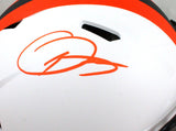Odell Beckham Signed Cleveland Browns F/S Lunar Speed Authentic Helmet-Beckett W Hologram *Orange
