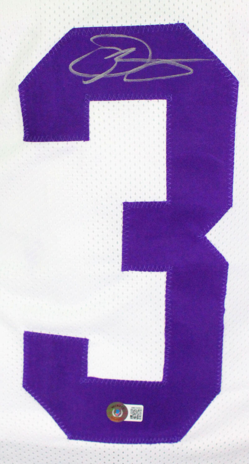 The Jersey Source Odell Beckham Autographed White College Style Jersey-Beckett W Hologram *Silver