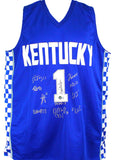 Kentucky '21-'22 Men's Basketball Team Blue College Style Jersey-Beckett W Hologram