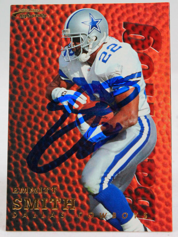 1996 Action Packed Ball Hog #12 Emmitt Smith Auto Cowboys Autograph Beckett Wit