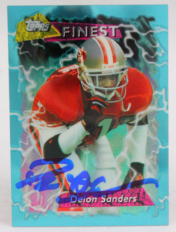 1995 Finest #205 Deion Sanders Auto Cincinnati Reds Autograph