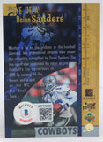 1997 UD3 #36 Deion Sanders Dallas Cowboys Autograph Beckett Witness
