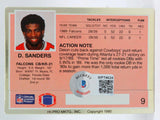 1990 Action Packed #9 Deion Sanders Atlanta Falcons Autograph Beckett Witness