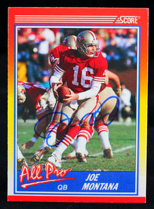 1990 Score All Pro #582 Joe Montana San Francisco 49ers Autograph Beckett Authenticated