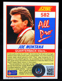 1990 Score All Pro #582 Joe Montana San Francisco 49ers Autograph Beckett Authenticated