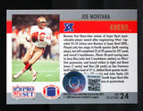 1990 Pro Set SB MVP #24 Joe Montana Auto 49ers Autograph Beckett Authenticated