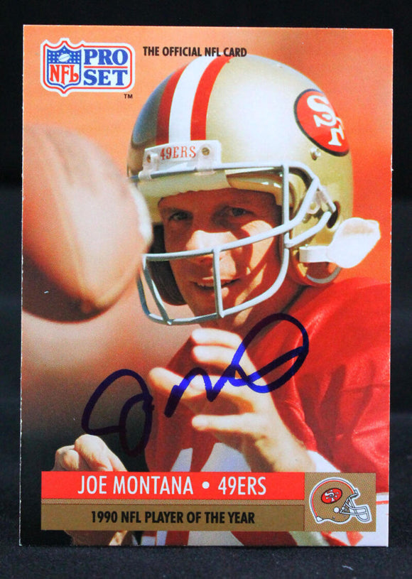 1991 Pro Set #3 Joe Montana San Francisco 49ers Autograph Beckett Authenticated