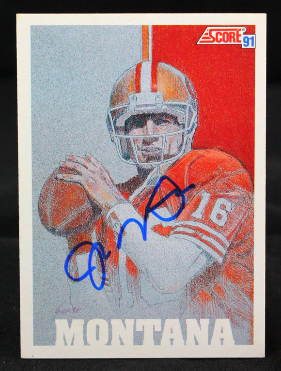 1991 Score #620 Joe Montana San Francisco 49ers Autograph Beckett Authenticated