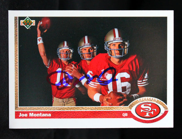 1991 Upper Deck #54 Joe Montana San Francisco 49ers Autograph Beckett Authenticated  Image 1