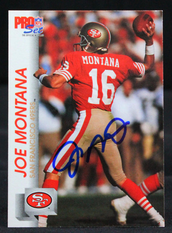 1992 Pro Set #649 Joe Montana San Francisco 49ers Autograph Beckett Authenticated