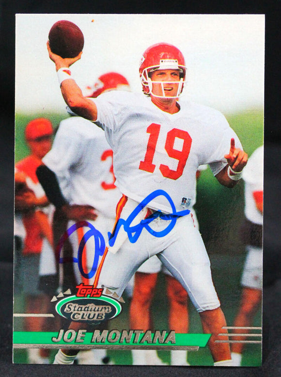 1992 Stadium Club #440 Joe Montana San Francisco 49ers Autograph Beckett Authenticated