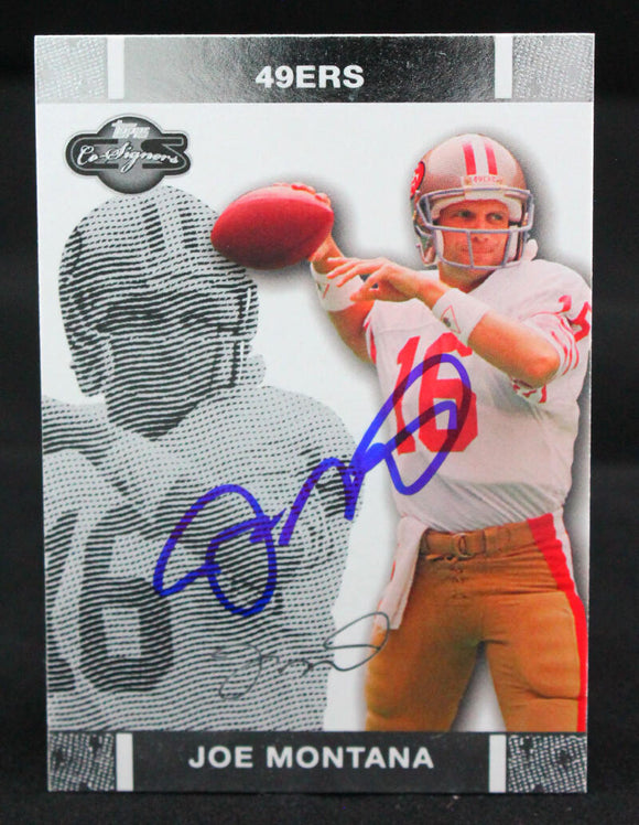 2007 Topps Co Signers #42 Joe Montana San Francisco 49ers Autograph Beckett Authenticated