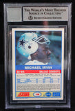 1989 Score #18 Michael Irvin Dallas Cowboys BAS Autograph 10
