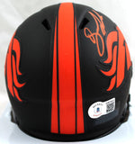 Drew Lock Autographed Denver Broncos Eclipse Mini Helmet-Beckett W Hologram *Orange Image 3