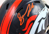 Drew Lock Autographed Denver Broncos Speed Mini Helmet-Beckett W Hologram *Orange Image 2