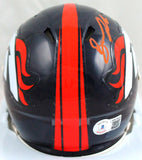 Drew Lock Autographed Denver Broncos Speed Mini Helmet-Beckett W Hologram *Orange Image 3
