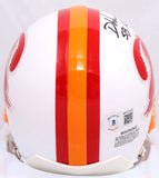Devin White Autographed Tampa Bay Bucs 76-96 Mini Helmet w/SB Champs-Beckett W Hologram *Black