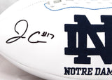 Jack Coan Signed Notre Dame Fighting Irish Logo Football-JSA W *Black