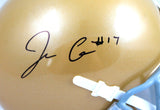 Jack Coan Autographed Notre Dame Schutt Mini Helmet-JSA W *Black