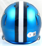 Dak Prescott Autographed Dallas Cowboys Blaze Mini Helmet-Beckett W Hologram *White