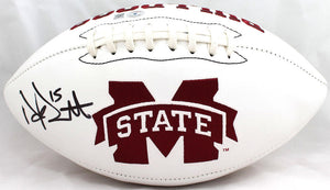 Dak Prescott Autographed Mississippi State Bulldogs Logo Football-Beckett W Hologram