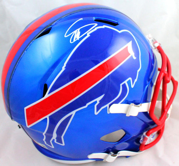 Stefon Diggs Autographed Buffalo Bills F/S Flash Speed Helmet-Beckett W Hologram *White