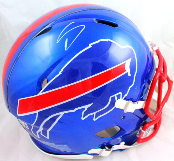 Stefon Diggs Autographed Buffalo Bills F/S Flash Speed Authentic Helmet-Beckett W Hologram *White Image 1