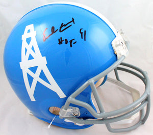 Earl Campbell Autographed Houston Oilers 60-62 TB Authentic Helmet w/HOF-JSA W