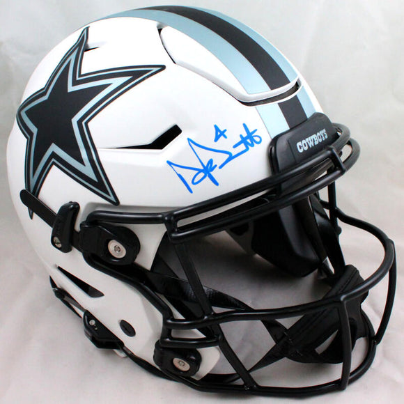 Dak Prescott Autographed Dallas Cowboys Full Size Lunar SpeedFlex Helm –  The Jersey Source