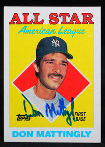 1988 Topps #386 Don Mattingly New York Yankees Autograph Beckett Authenticated  Image 1
