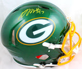 Davante Adams Autographed Packers F/S Flash Speed Authentic Helmet-Beckett W Hologram *Yellow
