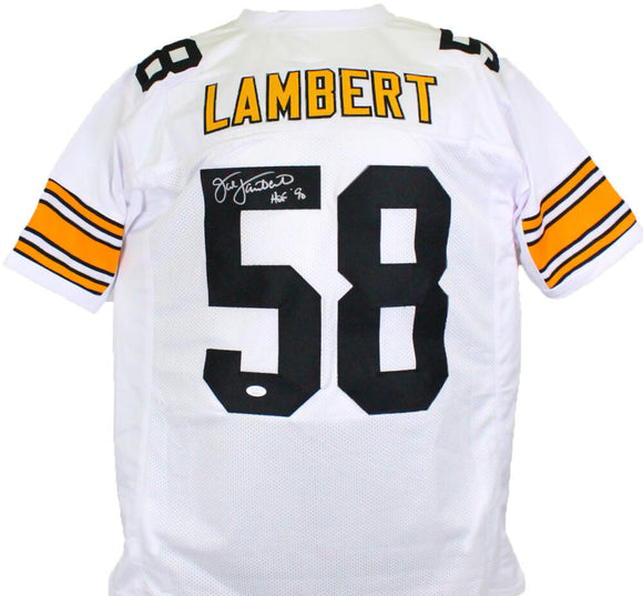 Jack Lambert Signed Black Custom Jersey (Shortsleeve) 'HOF 90