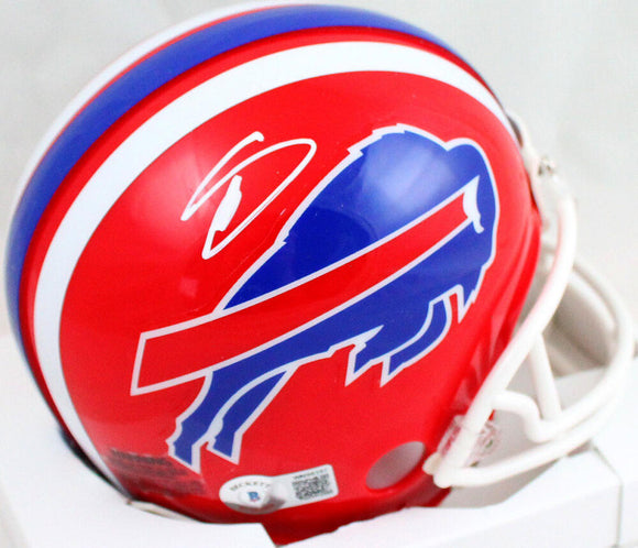 Stefon Diggs Autographed Buffalo Bills 87-01 Mini Helmet-Beckett W