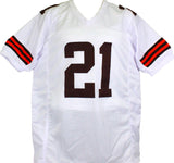 Denzel Ward Autographed White Pro Style Jersey-Beckett W Hologram