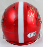 Deion Sanders Autographed 49ers Flash Mini Helmet-Beckett W Hologram *Gold